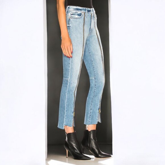 Mother High Waisted Rascal Zip Step Fray Misbeliever Size 26 - Picture 2 of 14